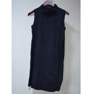 COS Navy Sleeveless Shift Dress High Neck Minimalist Modern EU 34